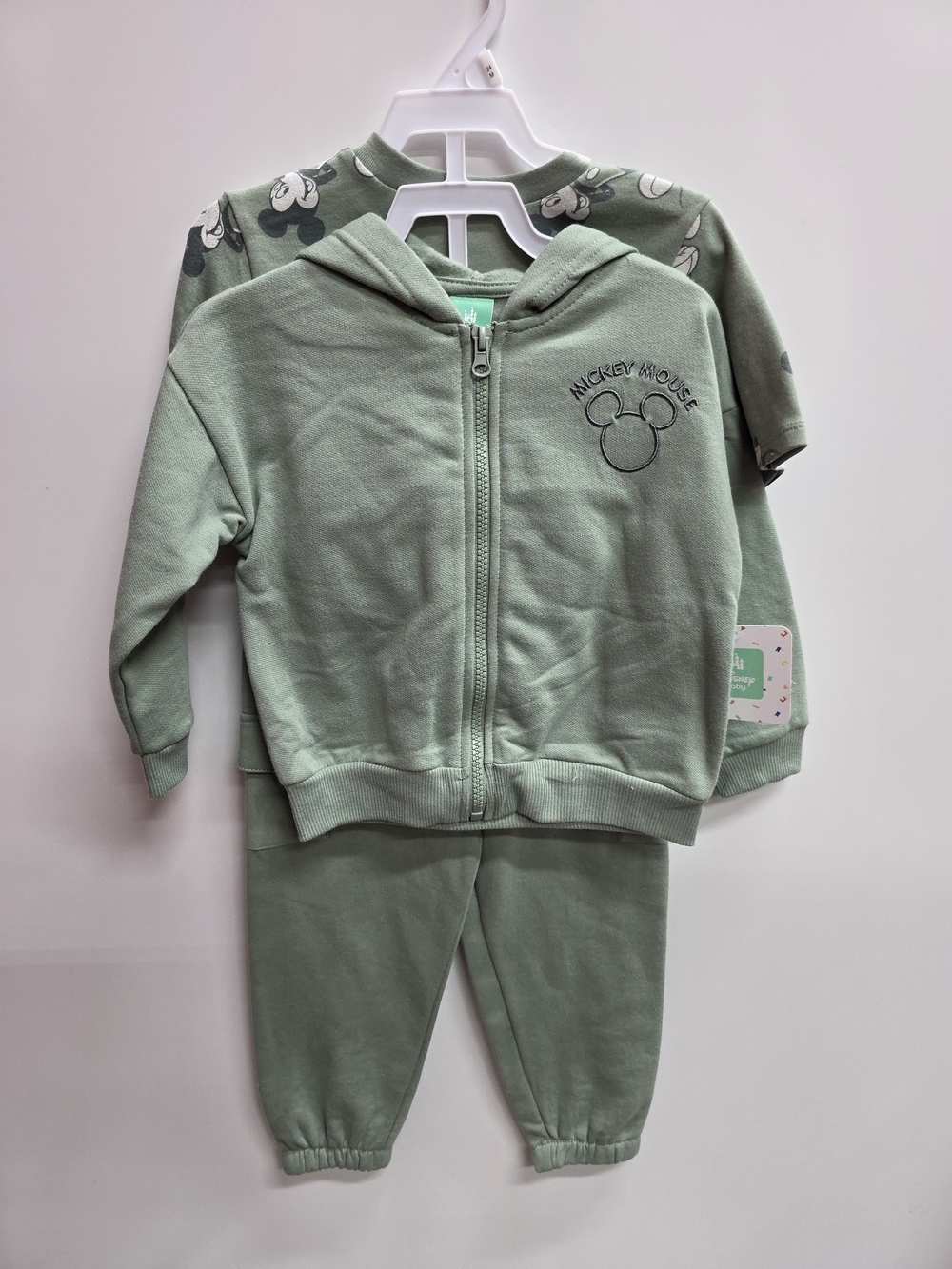 Disney Kids Green Mickey Mouse 3-Piece Matching Set